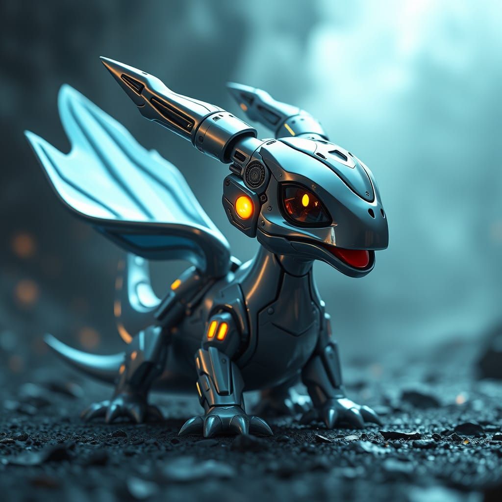 Futuristic Lapras in High-Tech Splendor