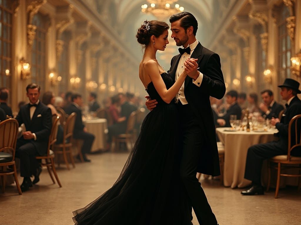 Audrey Hepburn Dancing in Paris, Art Nouveau Style