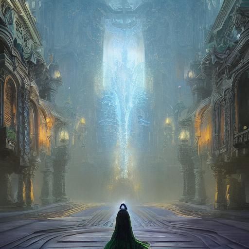 Elphaba's Castle: Fantasy Art in Rutkowski Style