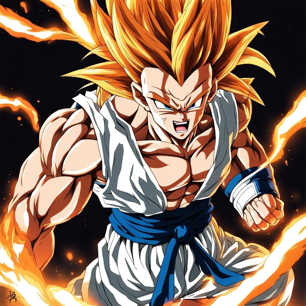 Gogeta in Anime Key Visual Style