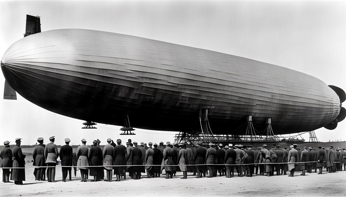Hindenburg Airship in Flight
