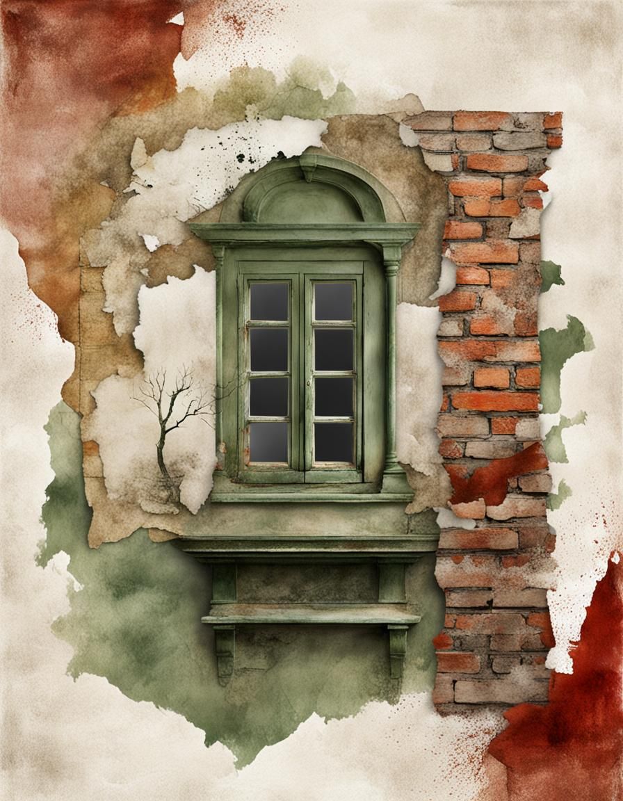 Wabi Sabi Trompe-l'oeil Collage in Ukiyo Style