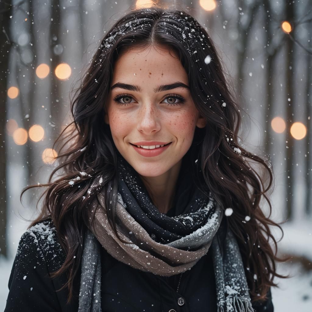 Enchanting Portrait of Girl in Magical Forest
