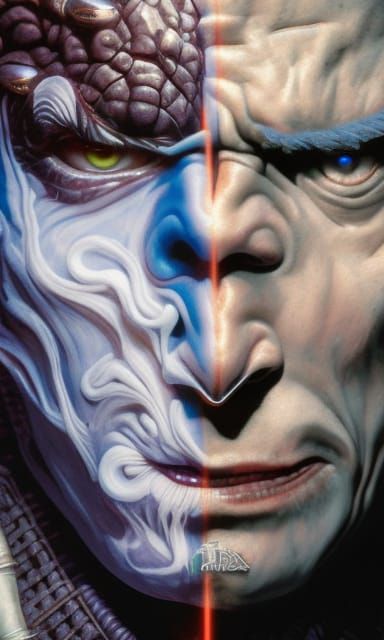 Hyperdetailed Composite Character Portrait in Pop Art Style