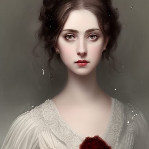 Victorian Woman Portrait in Photorealistic Digital Painting