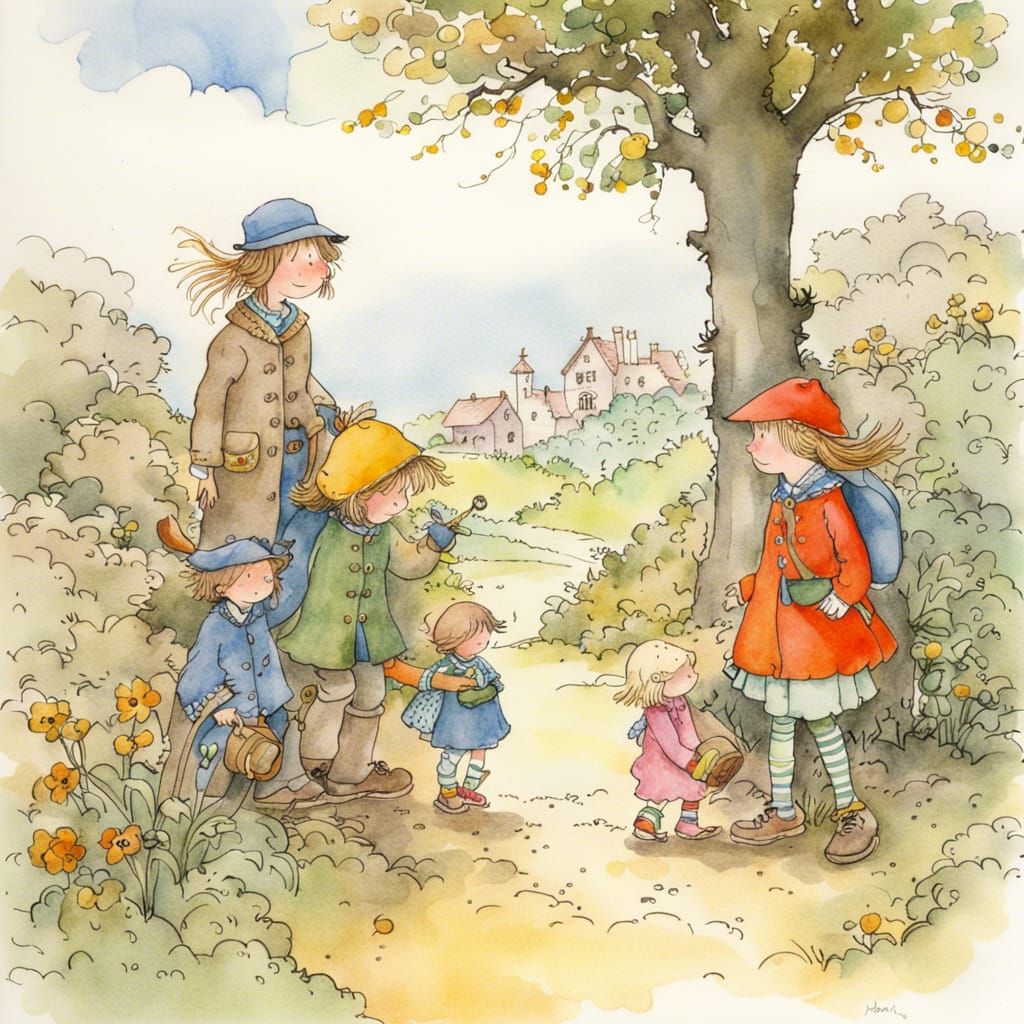 Daring Paladin Adventure in Whimsical Watercolor