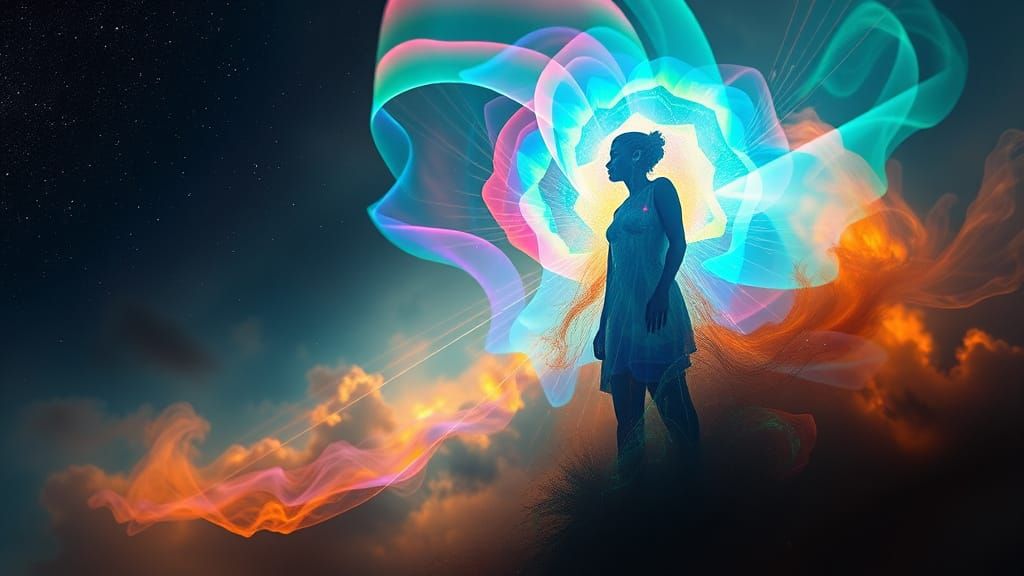 Ethereal Sky Spectacle in Iridescent Opal