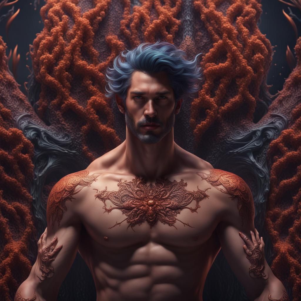 Passionate God: Detailed Matte Painting in Deep Color