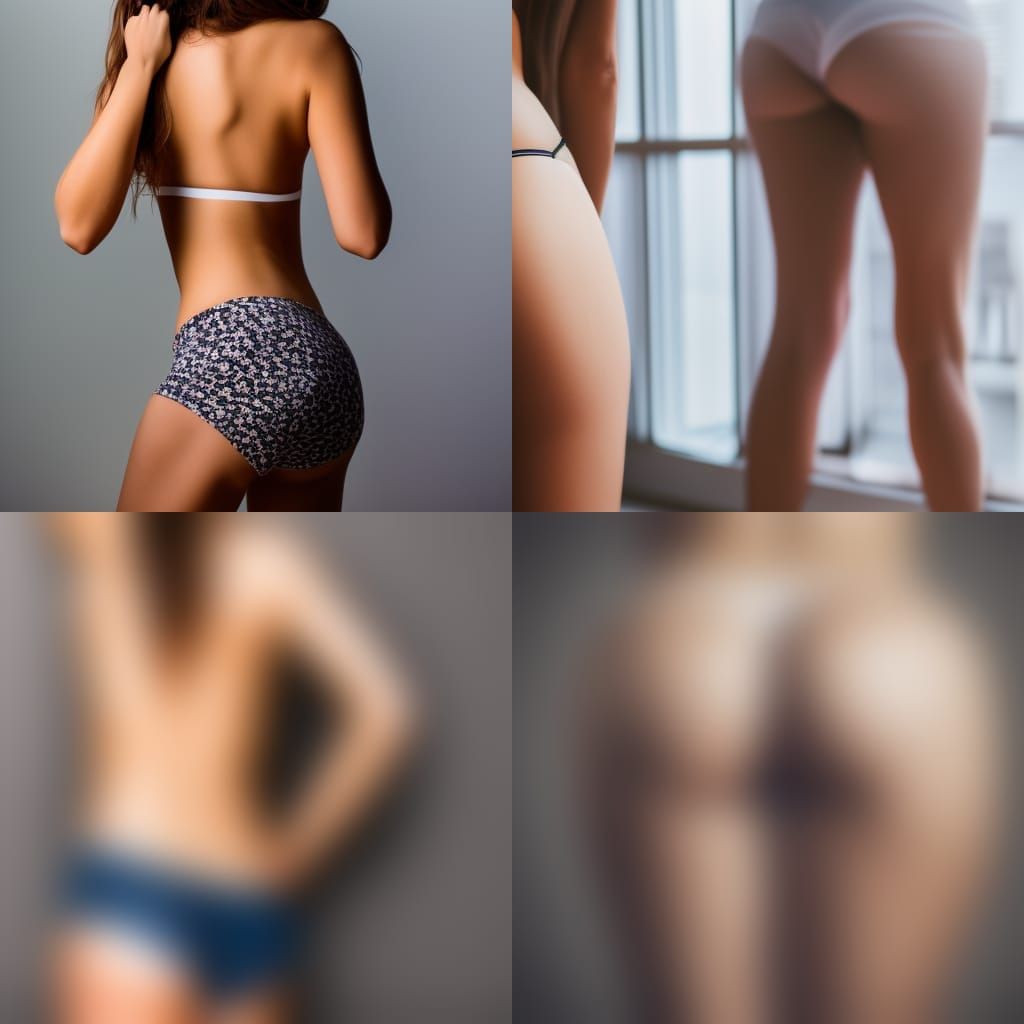 Sensual Woman's Buttocks in Underwear: Professional Photogra...