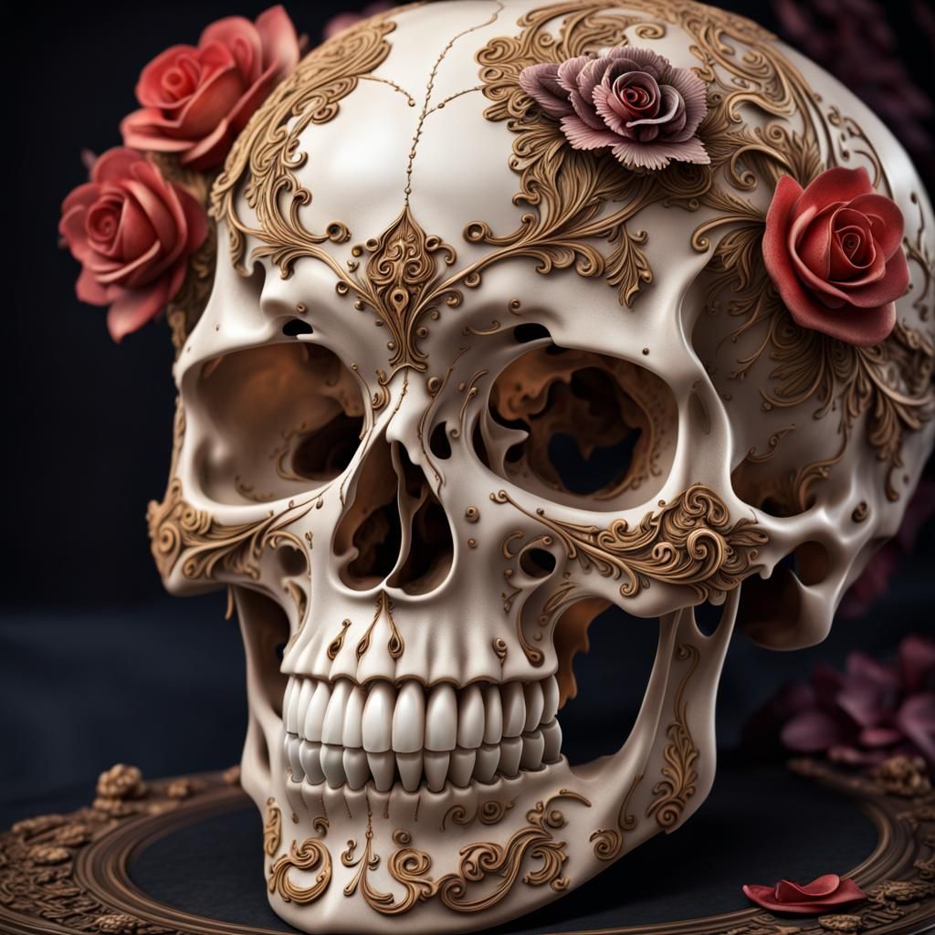 Detailed Skull Illustration