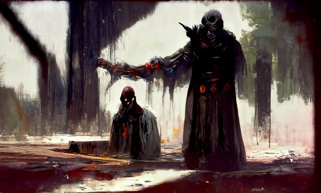 Sinister Figure in Dark Fantasy Style