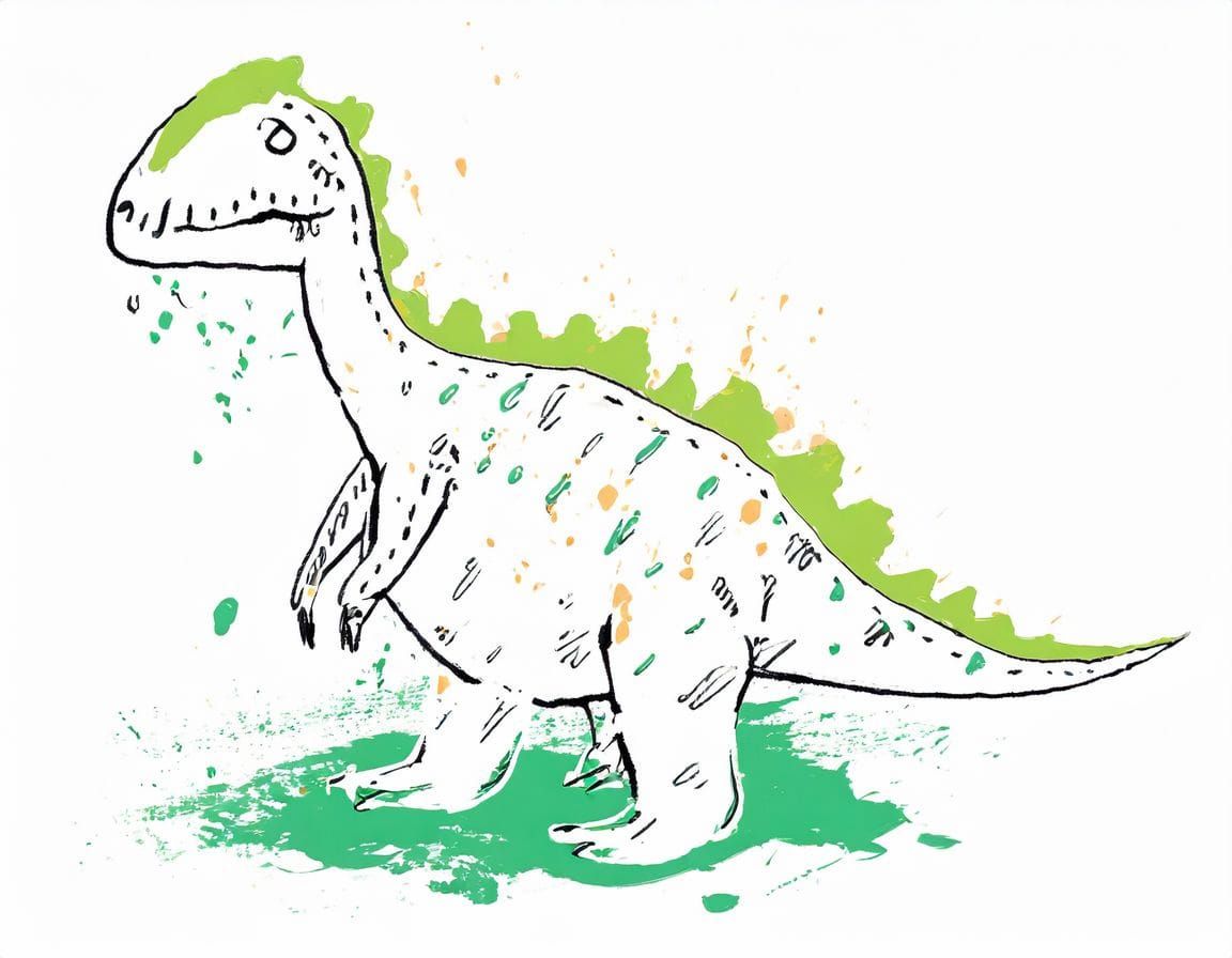 Dinosaur Image Generated from Simple Prompt