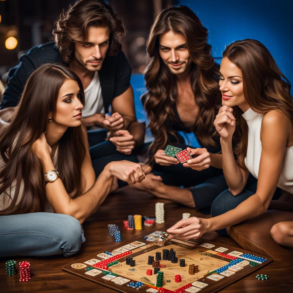 Friends Playing Board Game About Nations