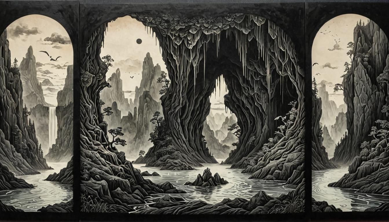 Intaglio Etchings: Surreal Landscapes in Vivid Color