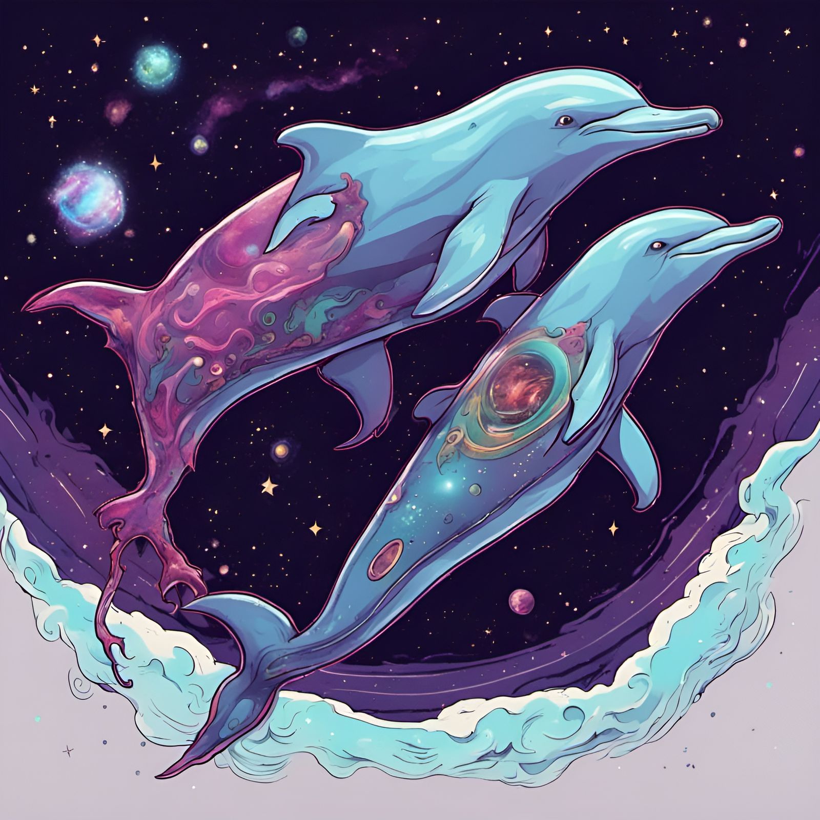 Zombie Dolphin-Human Hybrid Flies Through Space