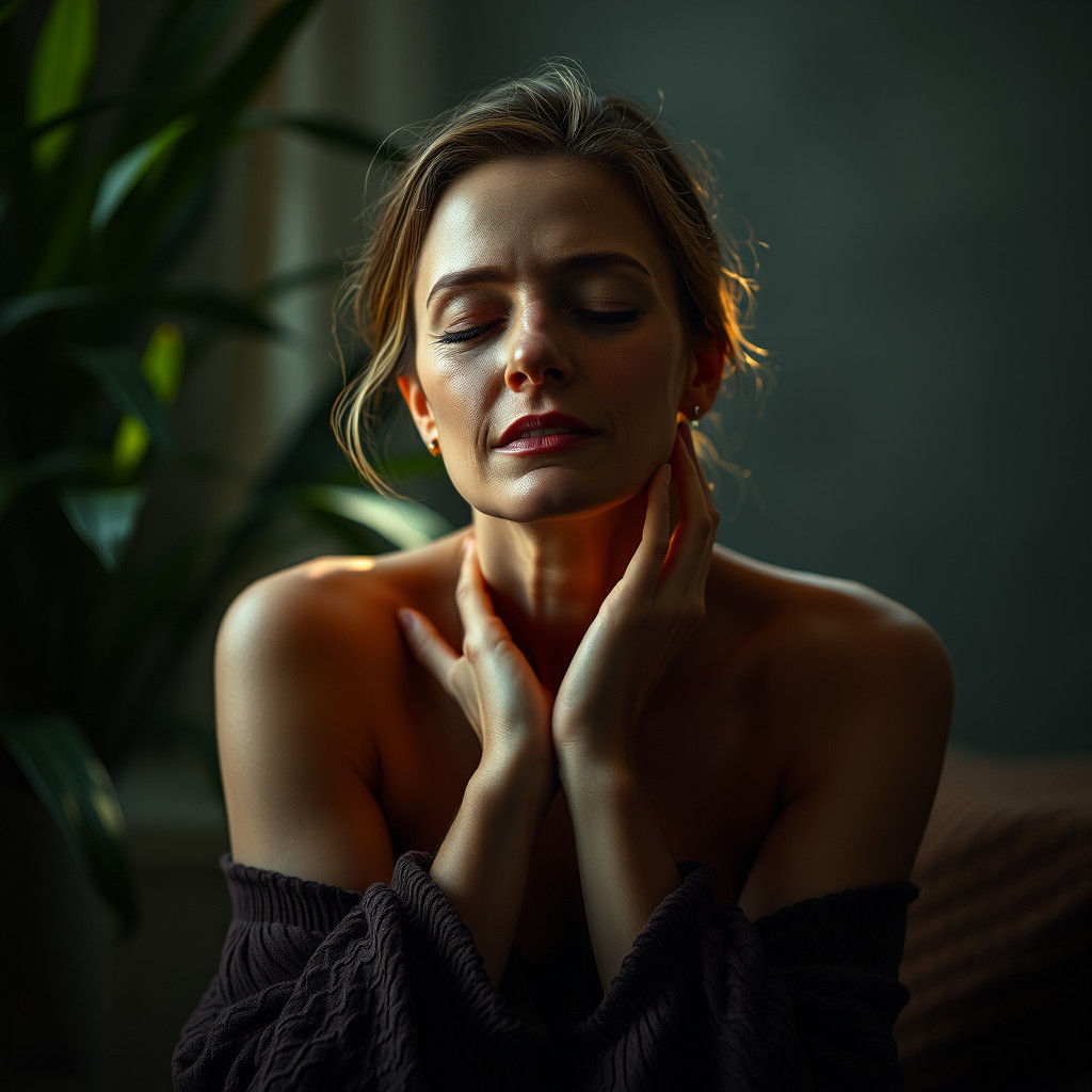 Woman in Serene Portrait Exuding Inner Peace