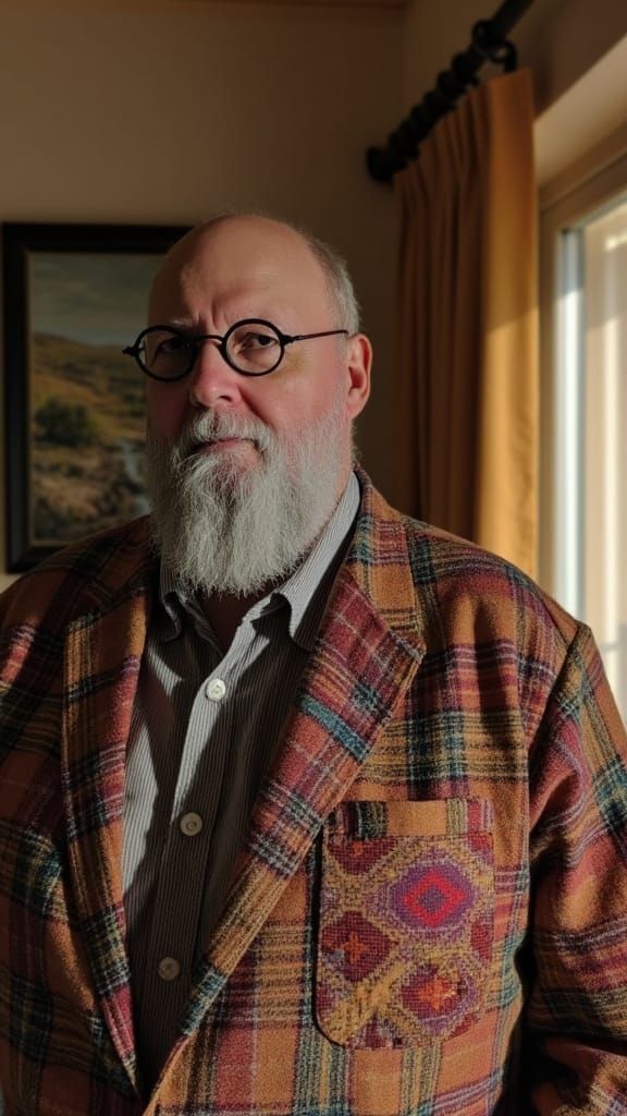 Autoportrait with a stylish men's jacket
