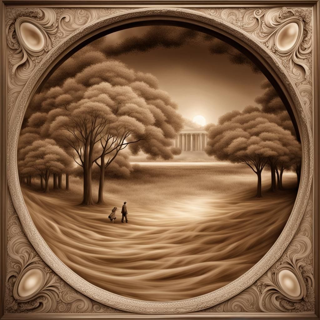 Sepia Art Illusion