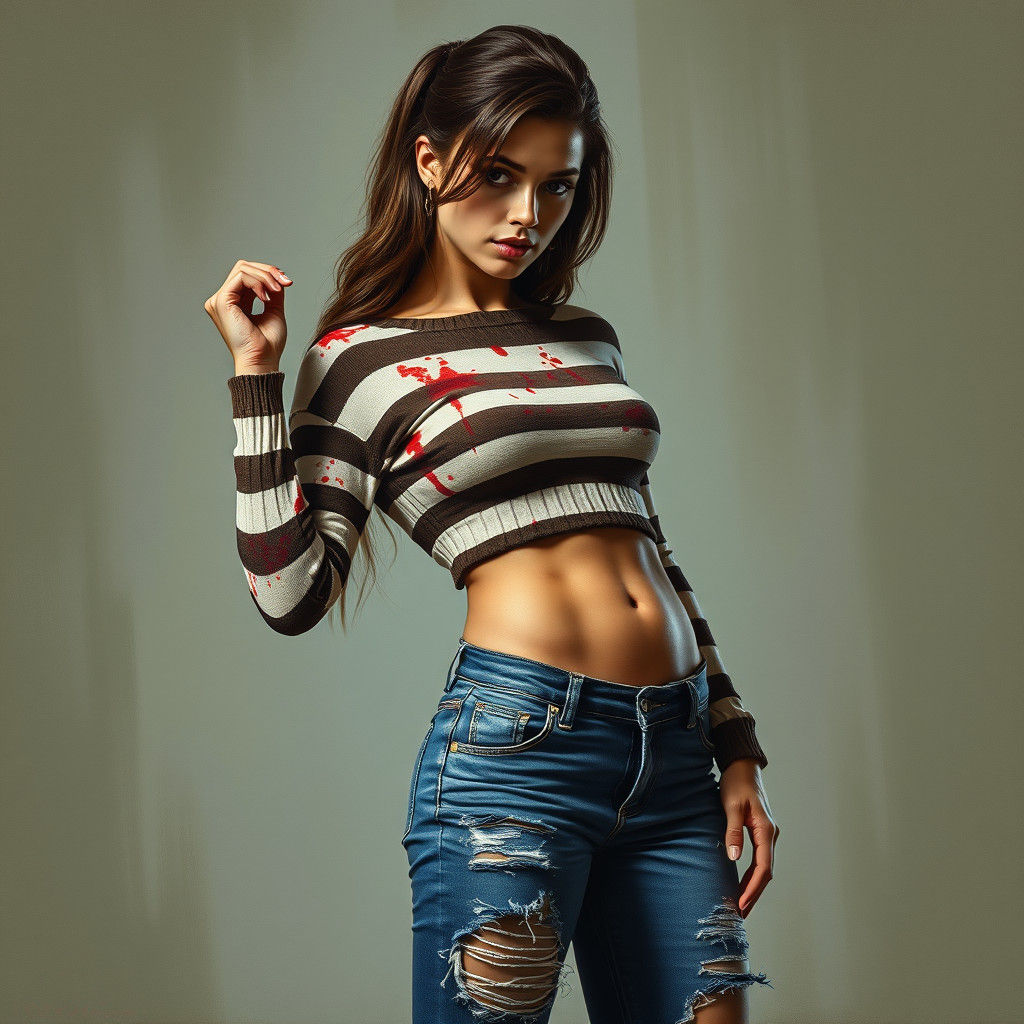 Horror Icon in Hyperrealistic Oil Paint