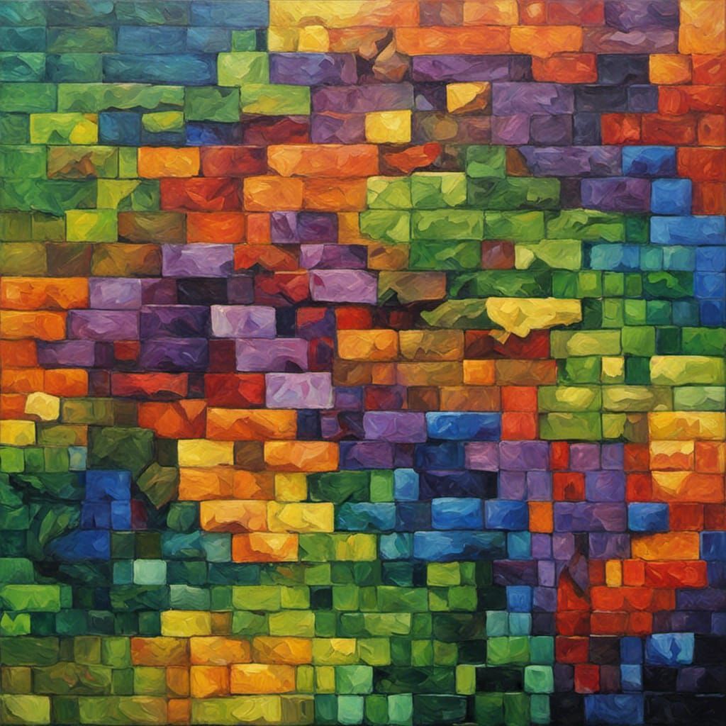 Minecraft Creeper in Expressionist Oil Painting Style