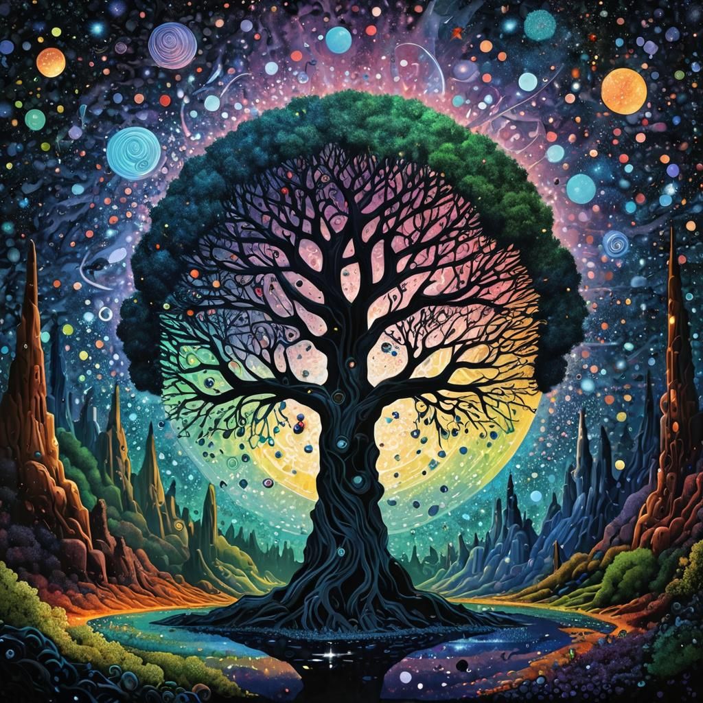 Ancient Gods in Pointillist Synchronized Chaos