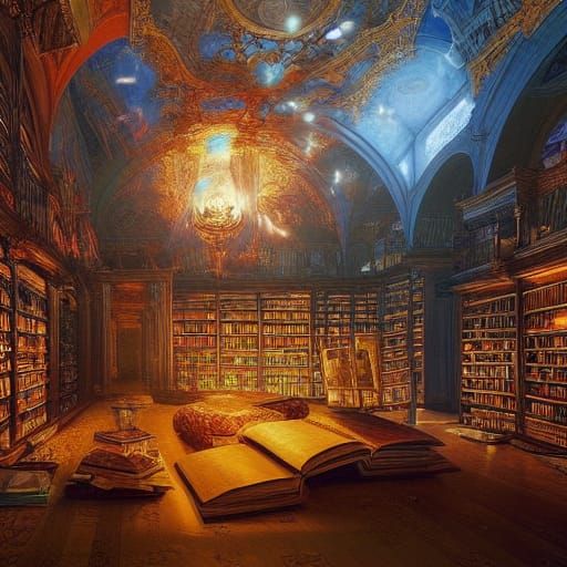 Merlin's Magic Library: A Digital Masterpiece
