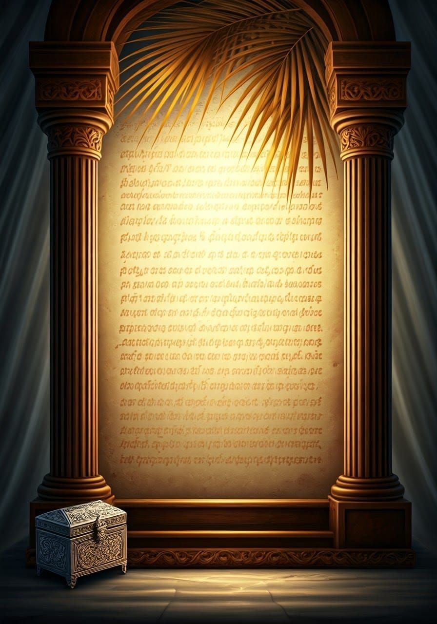 Illuminated Manuscript Page with Golden Accents