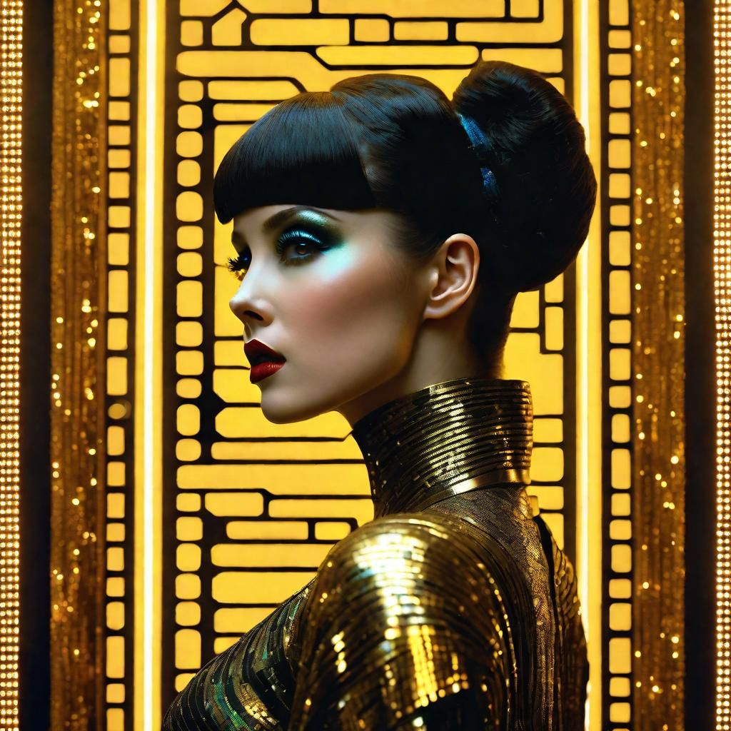 Blade Runner Woman in Klimt Art Nouveau Style