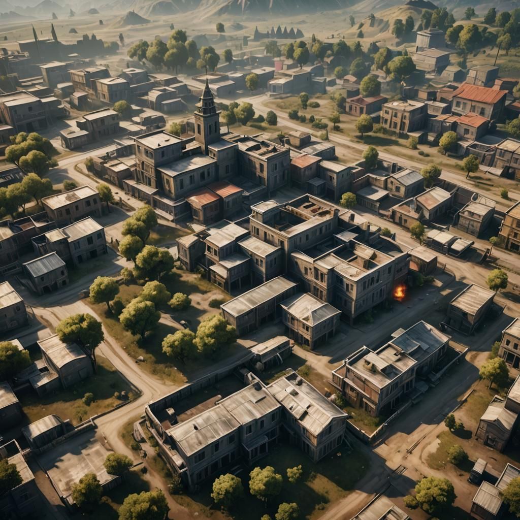 PUBG Mobile Detailed Matte Painting in Unreal Engine