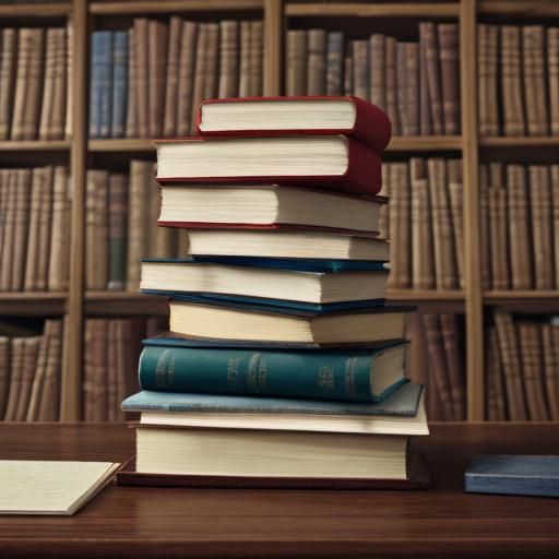 Towering Stack of Books