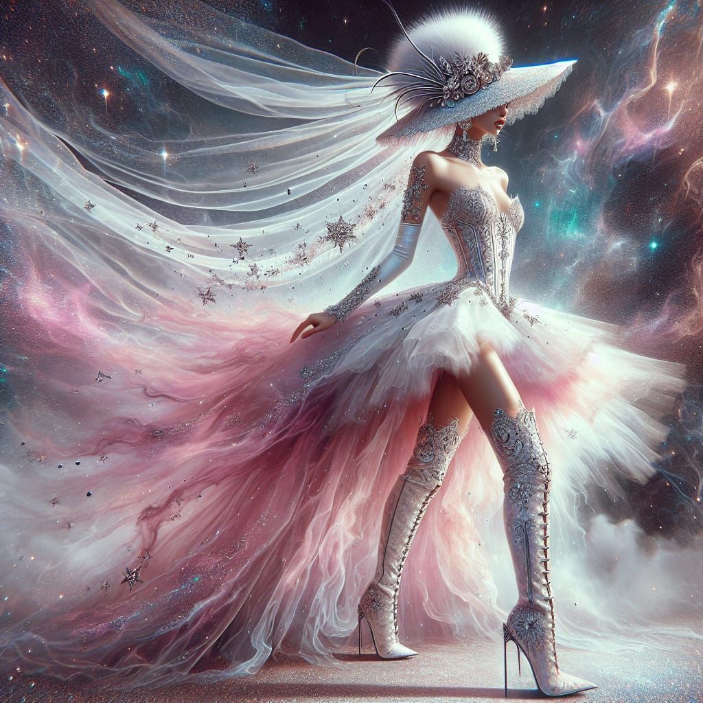 Edgy Punk Bride in Cosmic Steampunk Style