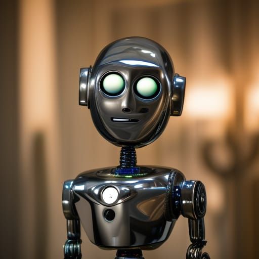 Science Fiction Robot Butler in Mansion Photograph