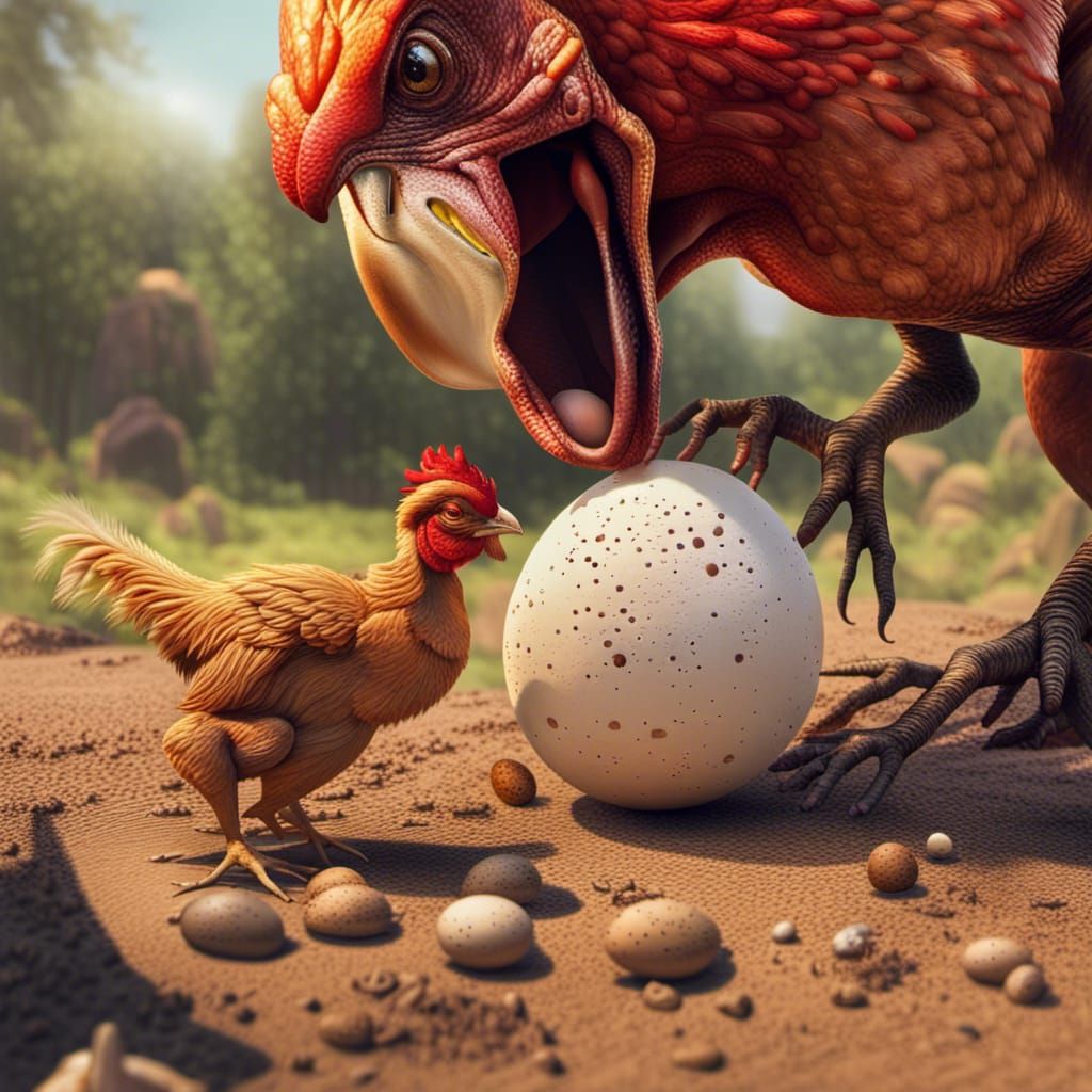 T-Rex Hatching on Mars: Hyperrealistic Image