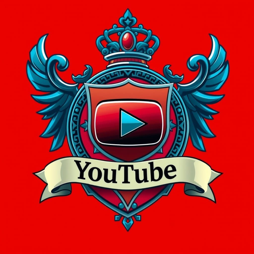 Regal YouTube Crest in Futuristic Style