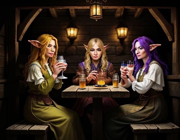 Goblins in Tavern: Fauvist Expressionism Concept Art