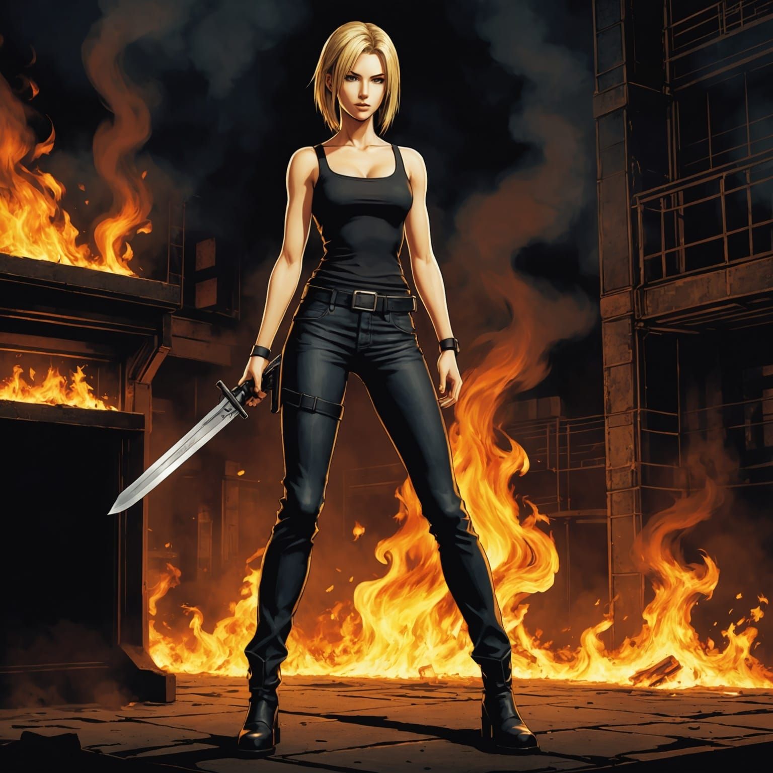 Aya Brea in Theater of Flames, Detailed Character Art