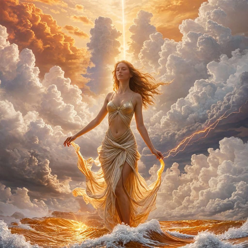 Goddess Swimming in Hot Lava with Sunshine