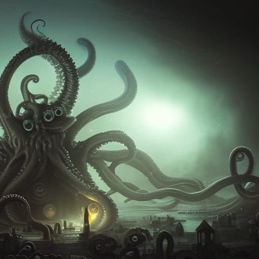 Cosmic Horror: Tentacles and Melting Galaxies