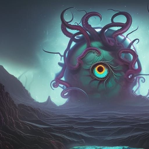Cosmic Horror: Tentacles and Madness in Digital Art