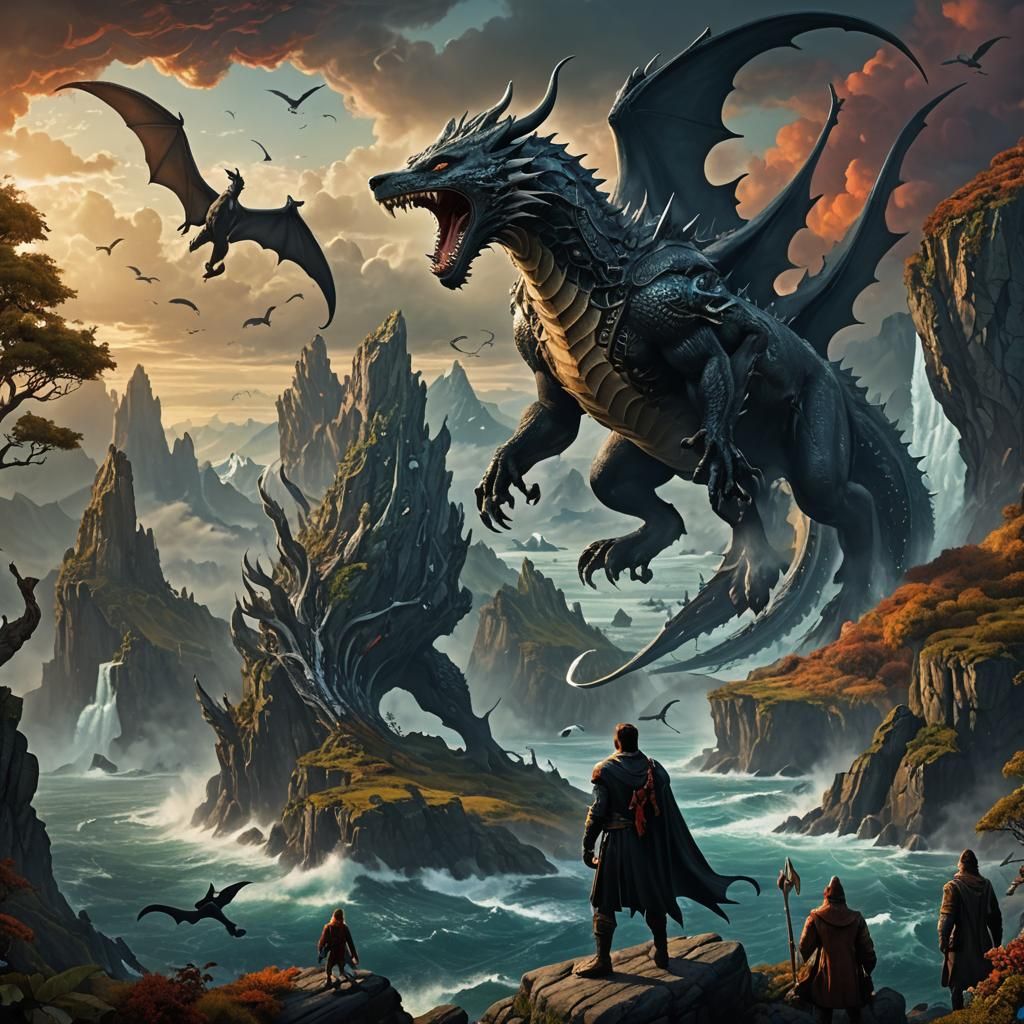 Hybrid Creature in Detailed Matte Painting Style