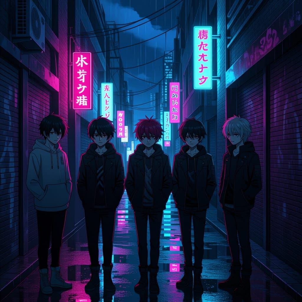 Six Emo Anime Boys with Dramatic Looks