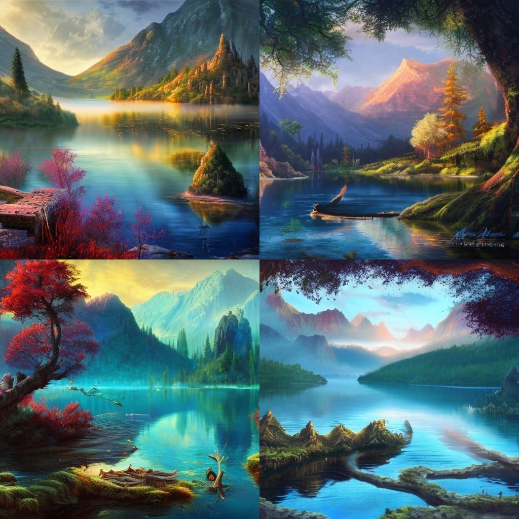 Greek Temple in Lost Forest at Dawn