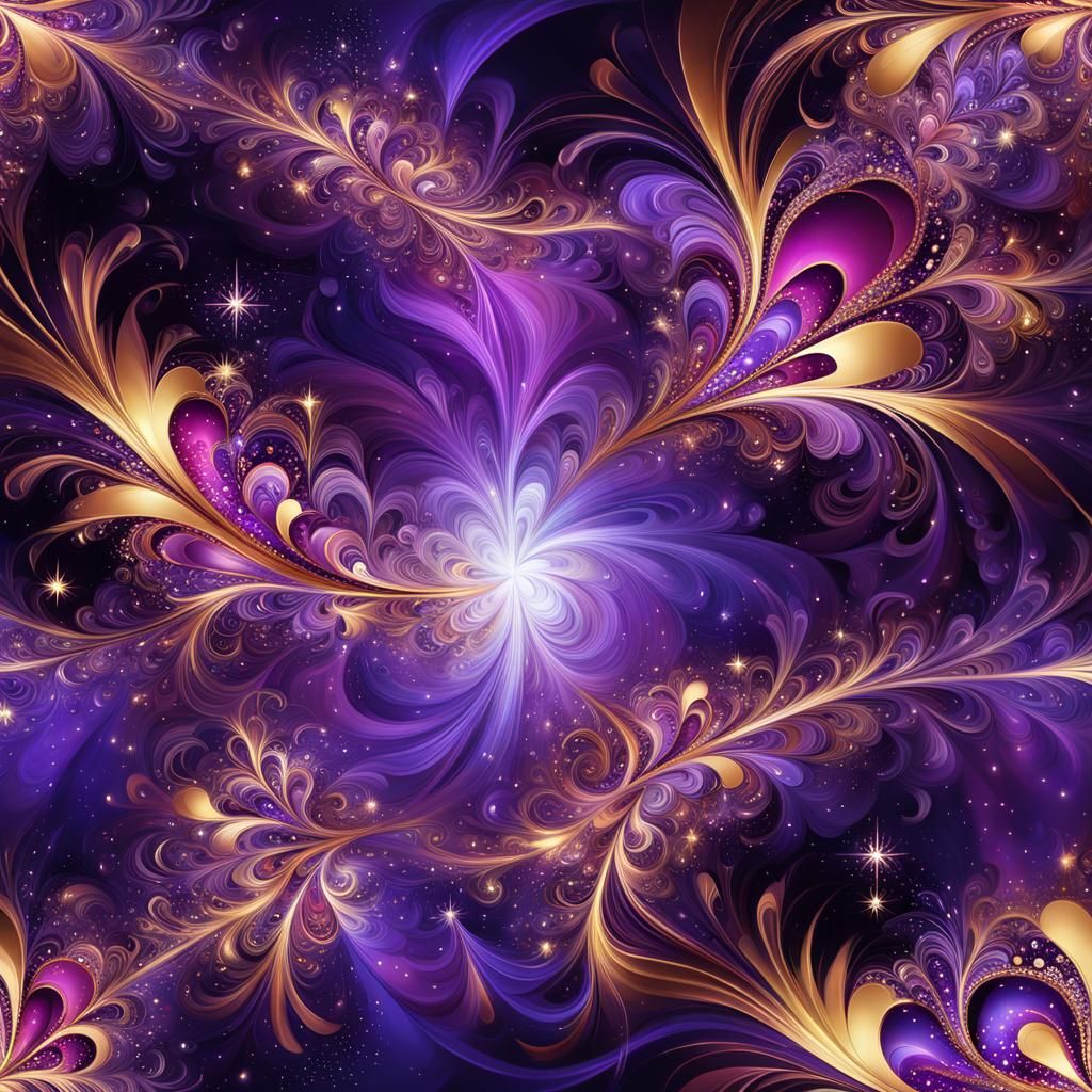 Dazzling Abstract Design with Sparkling Jewels