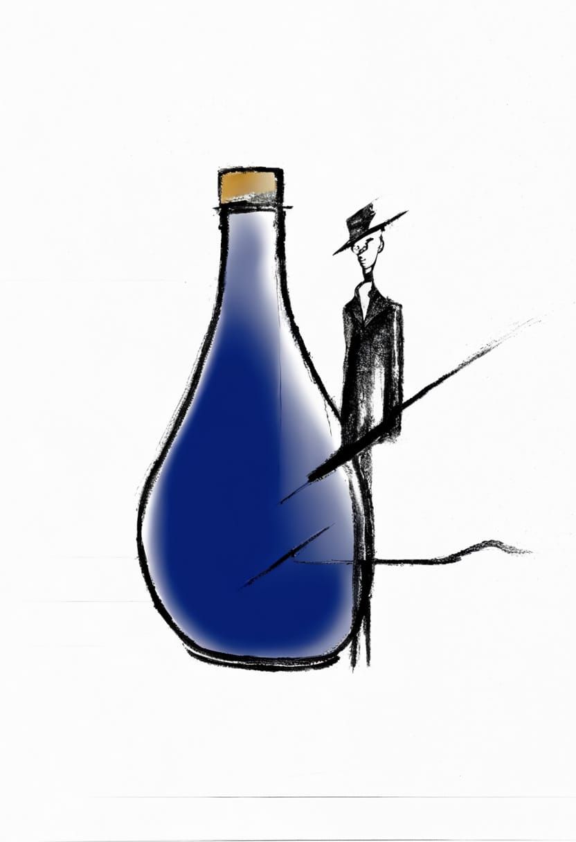 Baroque Renaissance Masterpiece: Skinny Man in Desert Landsc...