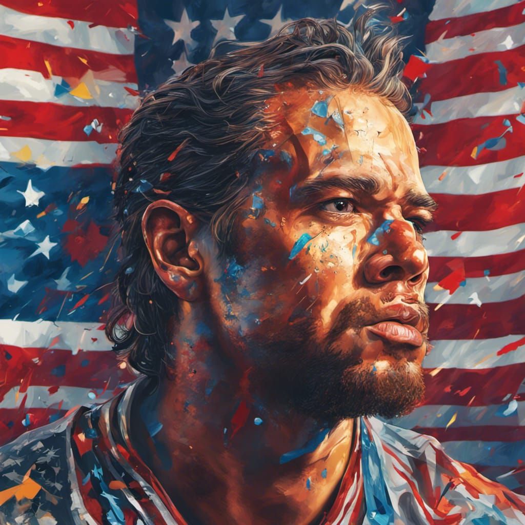 Hyperrealistic Personification of the United States