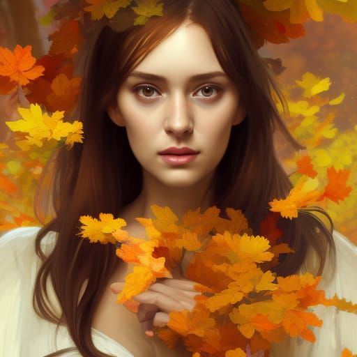 Glamorous Autumn Bride Portrait in Regal Style