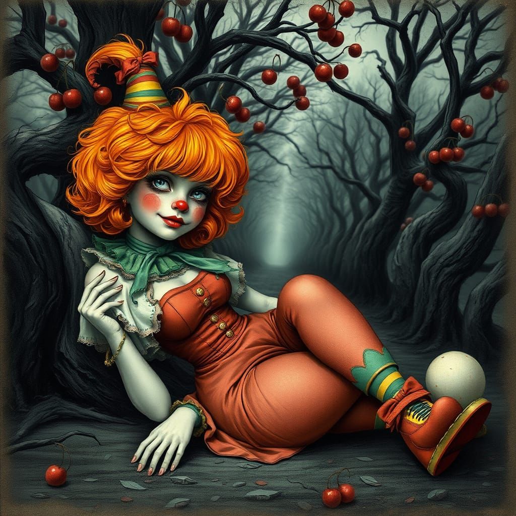 Dark, Gothic Beauty in a Haunting Cherry Grove