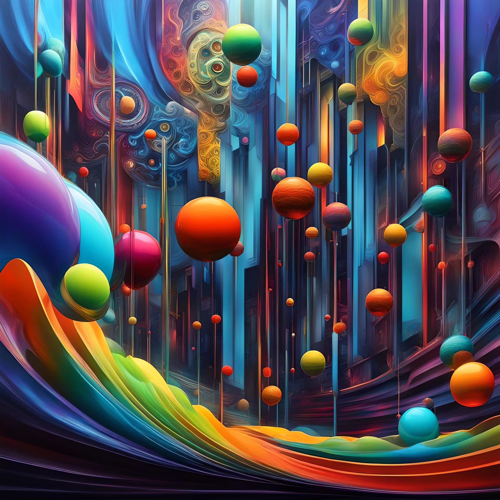 Surreal 3D Balance of Spirituality and Practicality