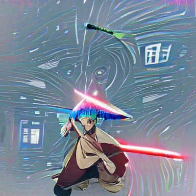 Heroic Jedi Knight with Lightsaber
