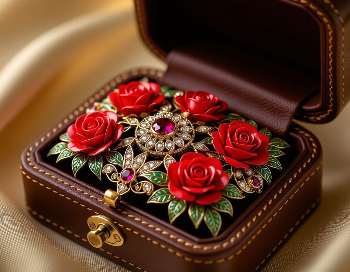Art Nouveau Jewelry Case: Macro Photography Masterpiece